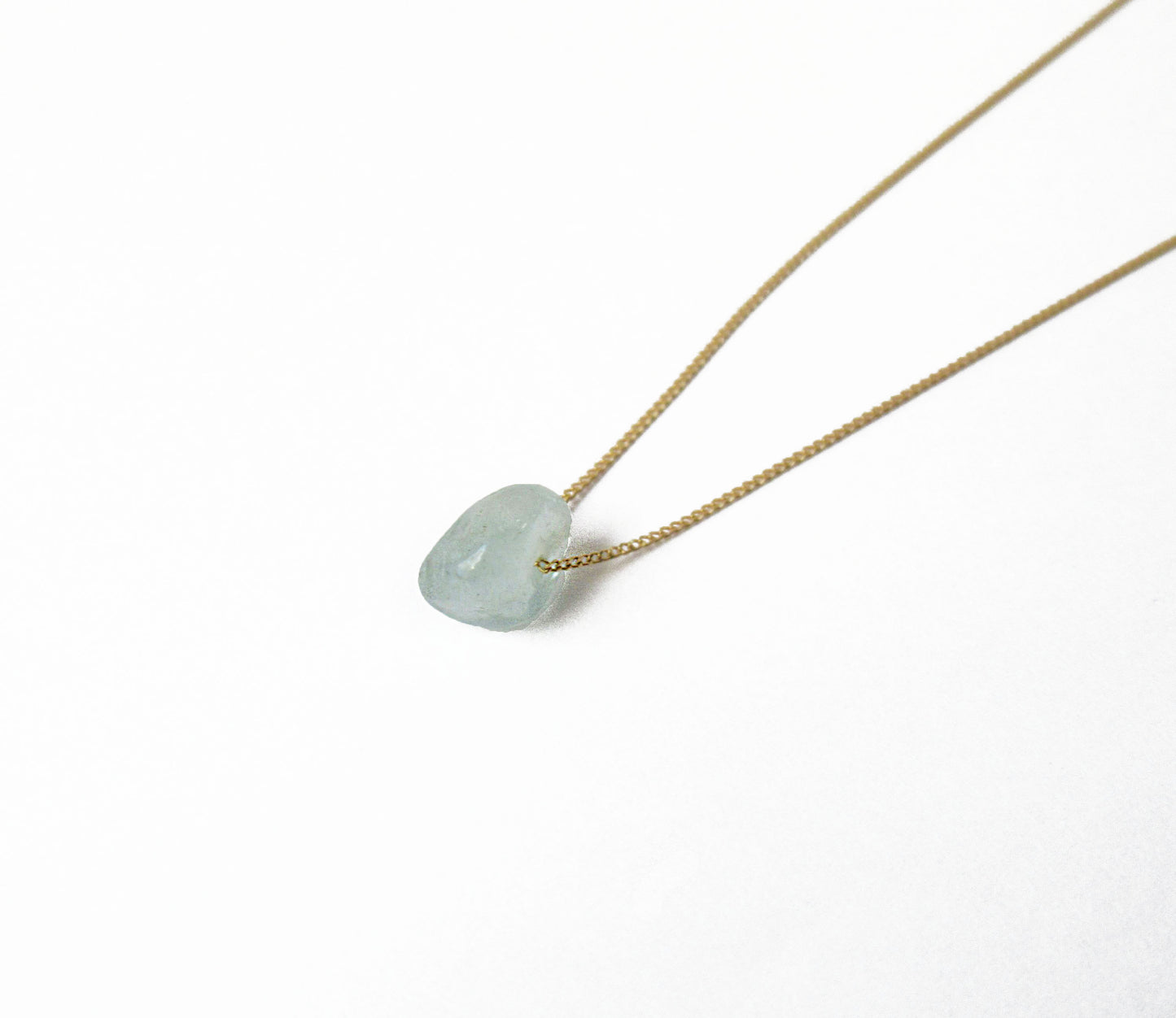 K18 aquamarine necklace (40cm)