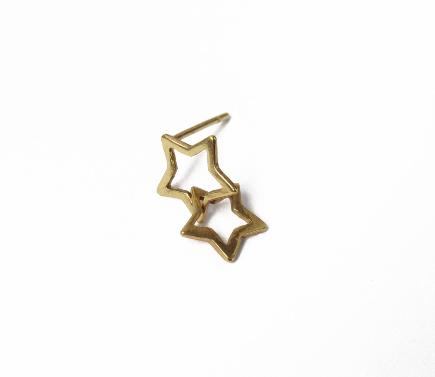 open star earring 3 (片耳) /K18