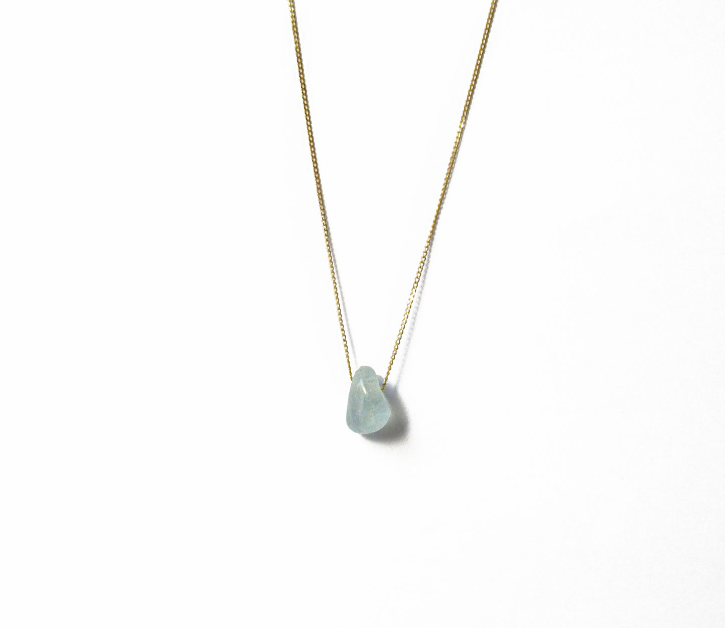 K18 aquamarine necklace (40cm)