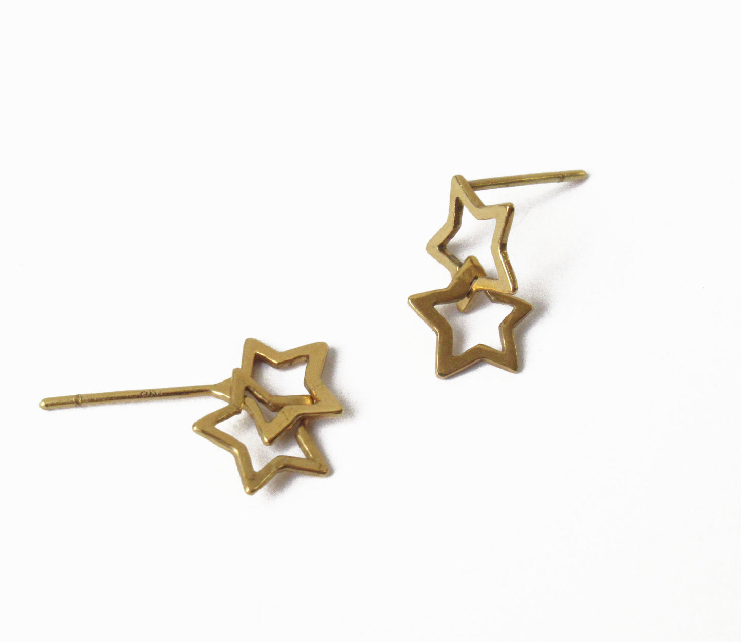 open star earring 3 (片耳) /K18