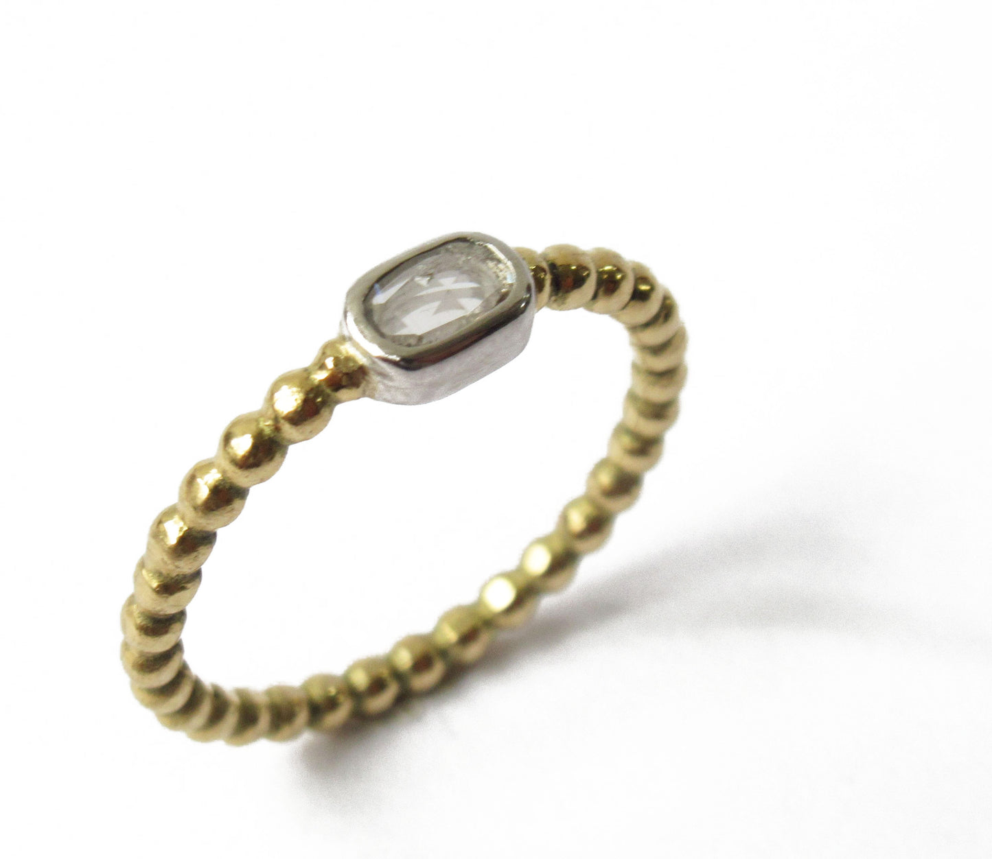0.11ct diamond ring (K18 tsubutsubu) #10.5
