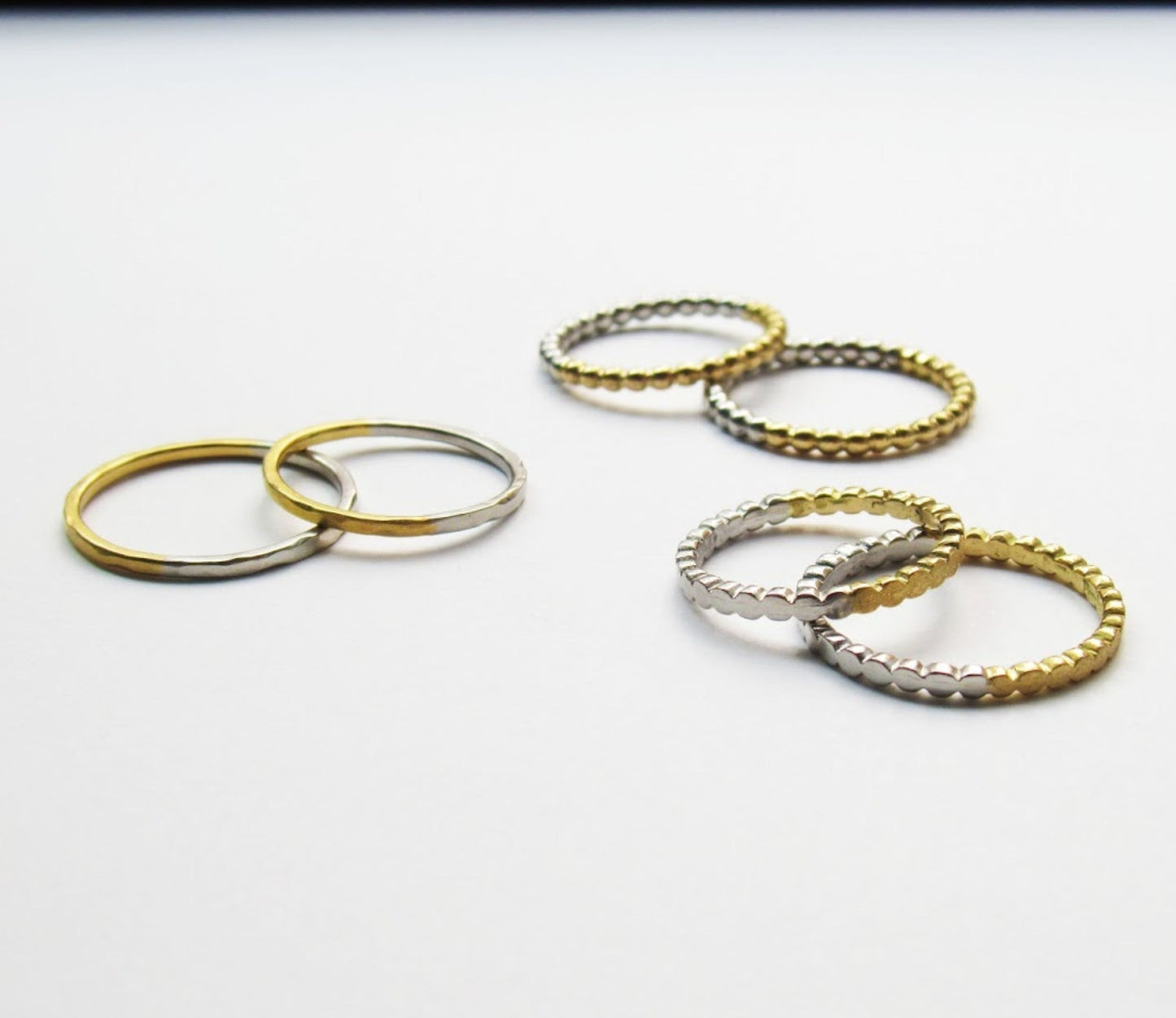 Pt900×K18 half marriage ring (S) / Pt900,K18