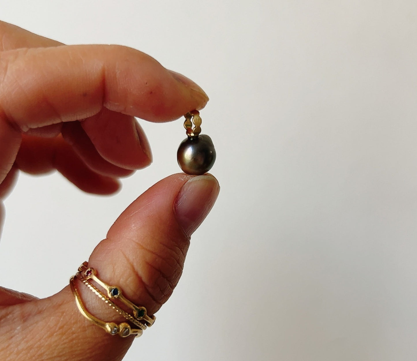 kerama pearl × marumaru charm top / K18