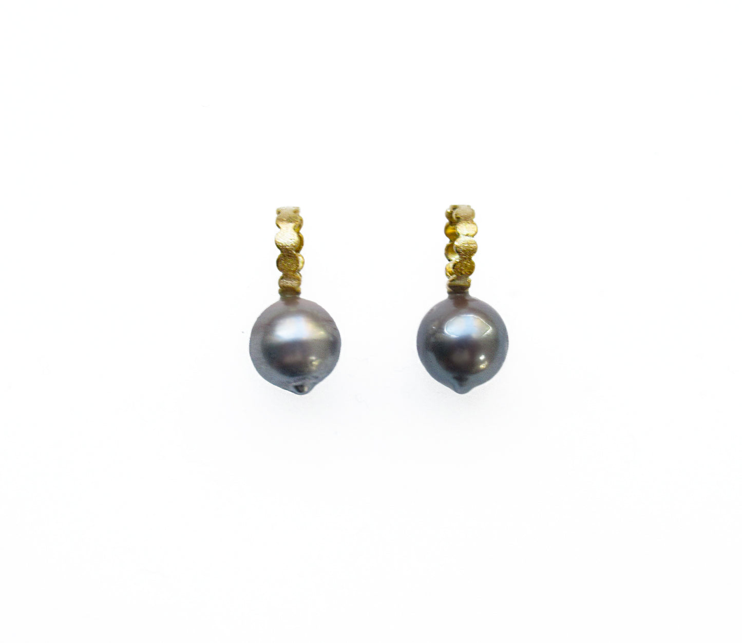 kerama pearl × marumaru pierced earring / K18 (両耳)