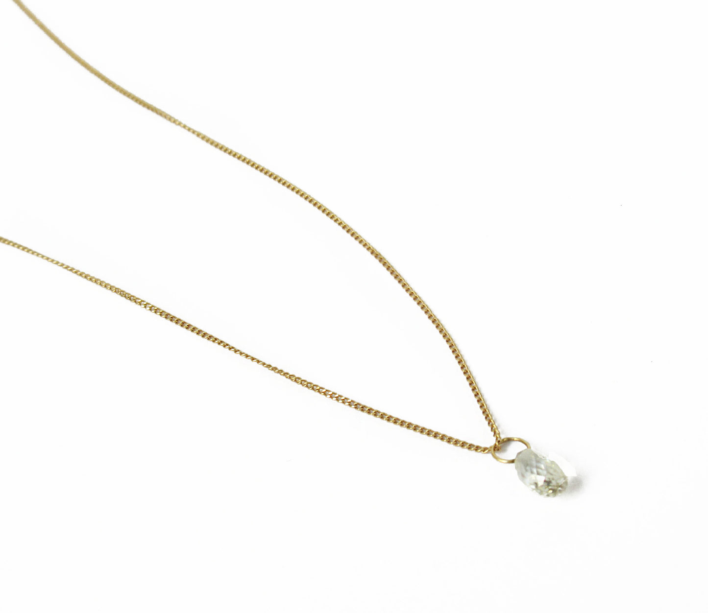 0.37ct tiny diamond necklace 2 /K18(40cm)