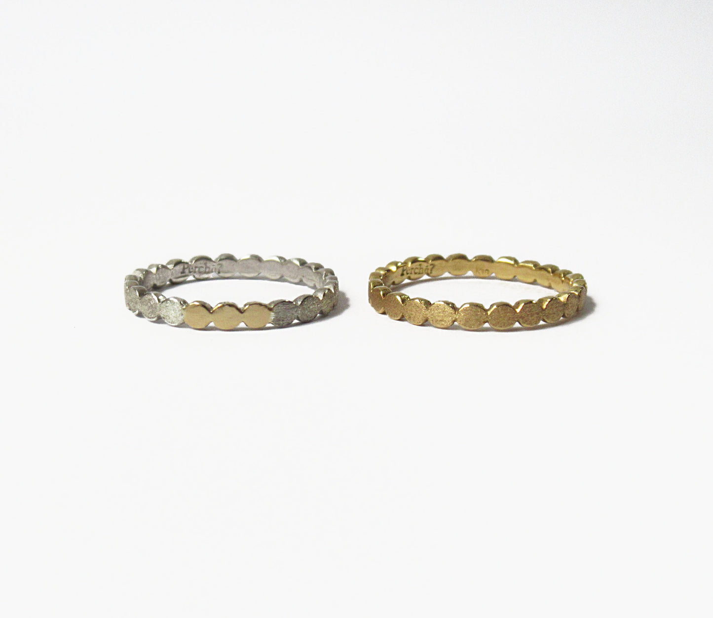 Silver×K18 marumaru ring 2 /Silver, K18YG