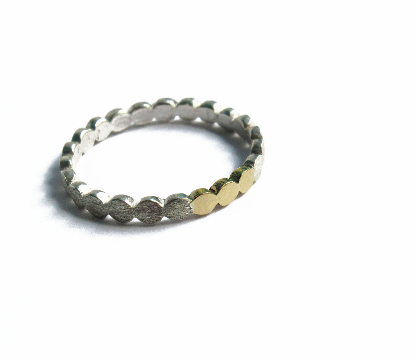 Silver×K18 marumaru ring 2 /Silver, K18YG