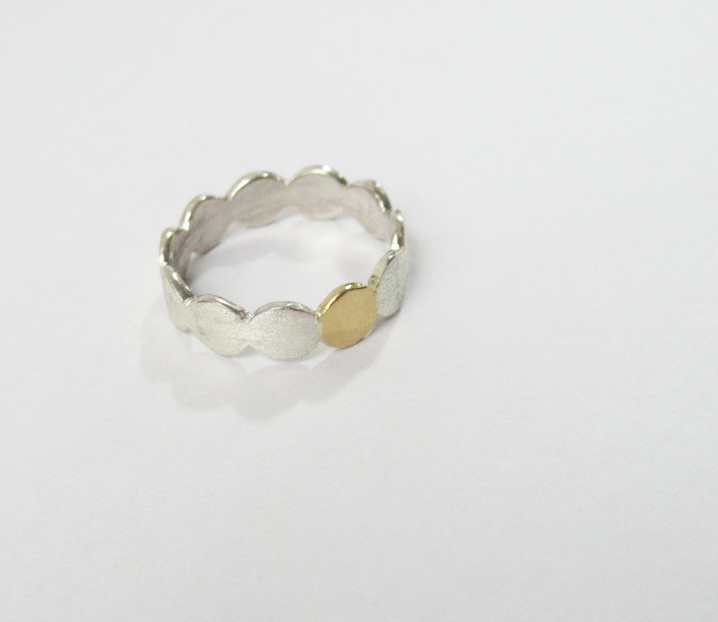 Silver×K18 marumaru ring 4 / Silver,K18YG