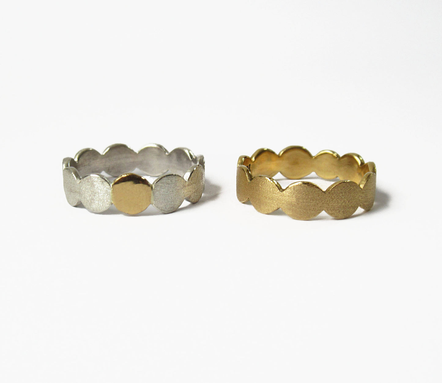 Silver×K18 marumaru ring 4 / Silver,K18YG