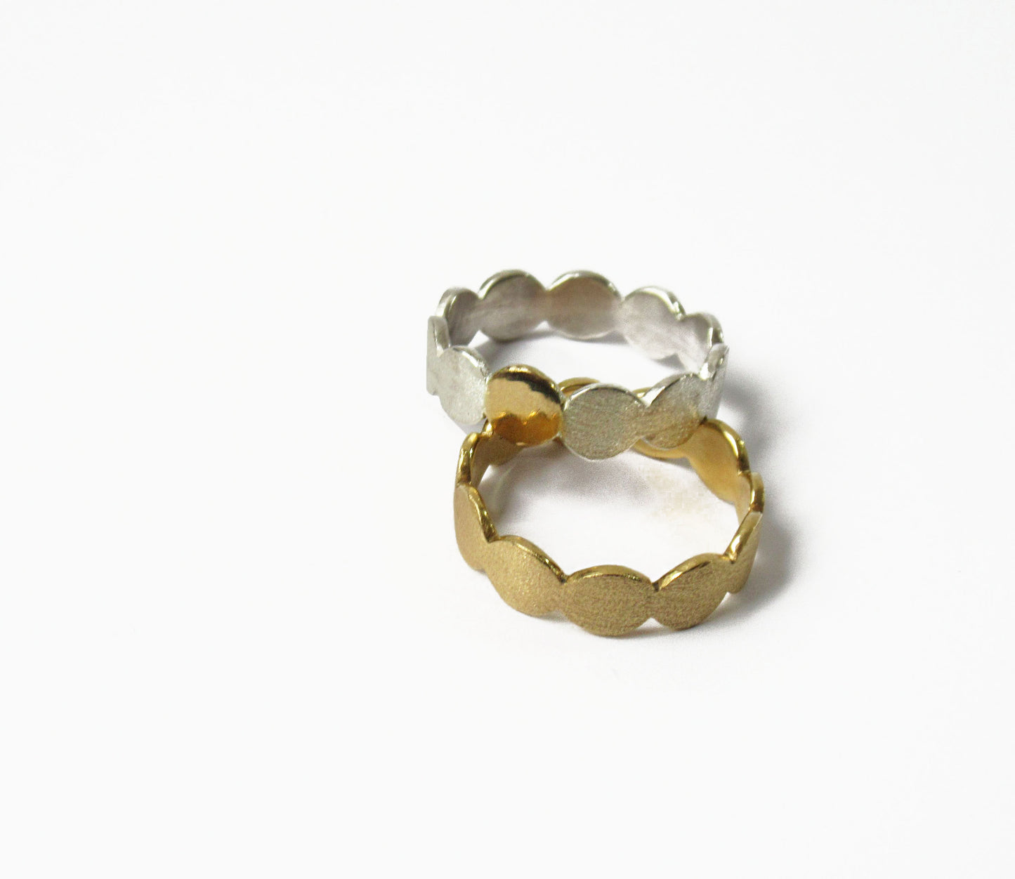 Silver×K18 marumaru ring 4 / Silver,K18YG
