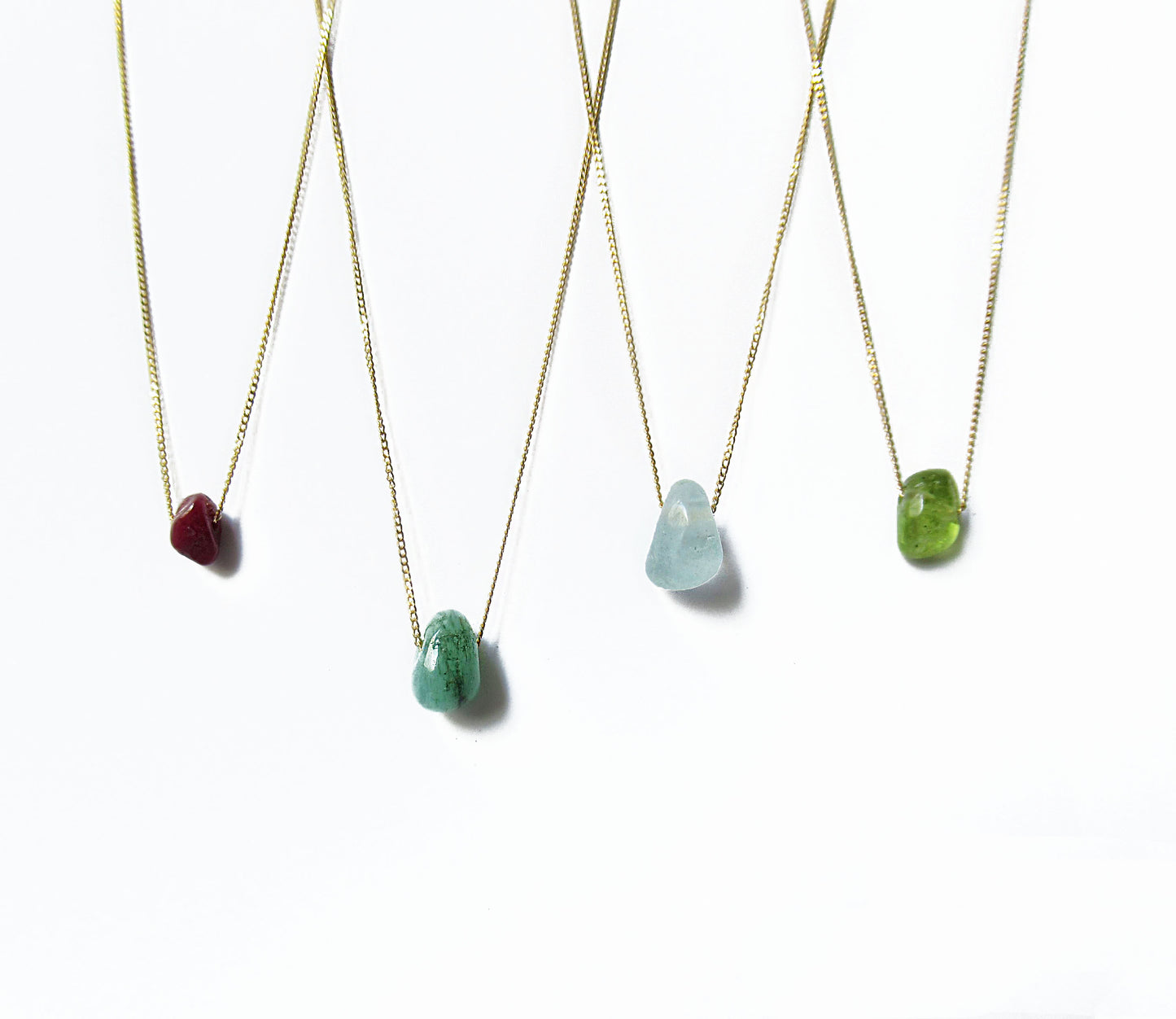 K18 aquamarine necklace (40cm)