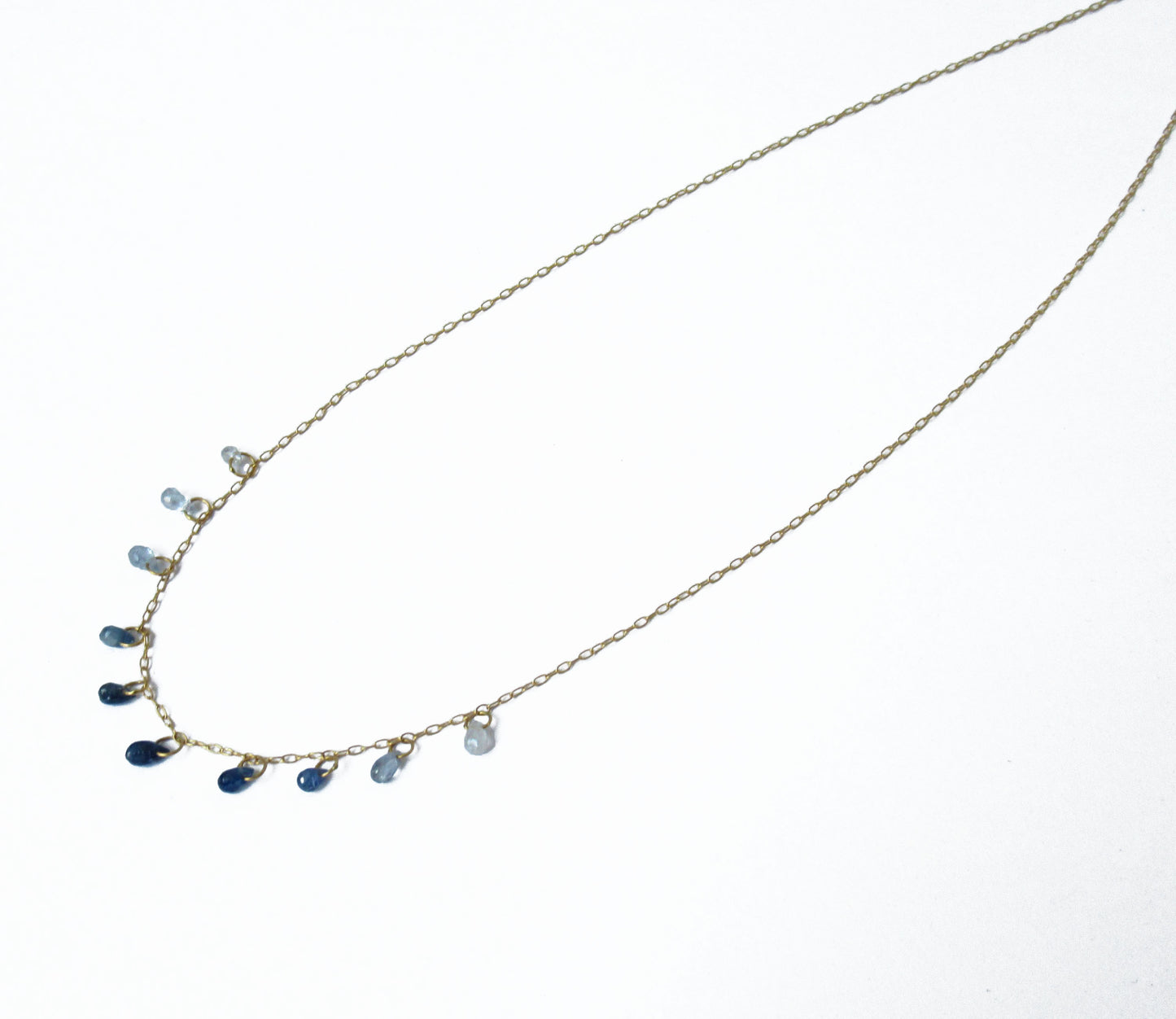 multi color sapphire10P necklace (40cm)