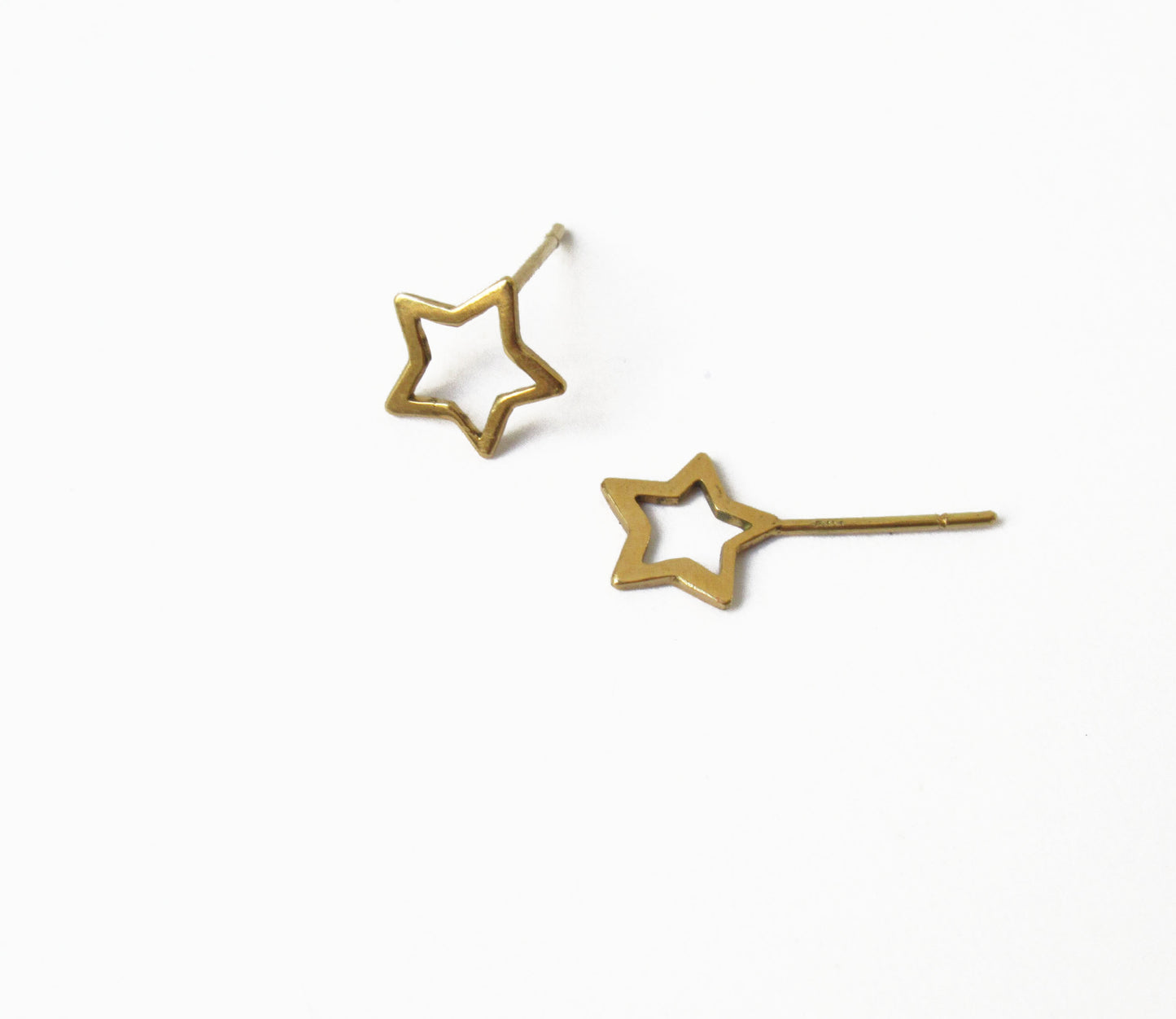 open star earring 2 (片耳) /K18