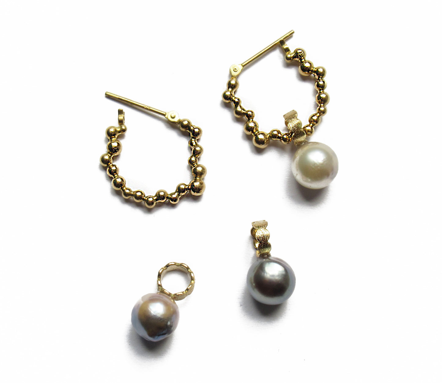kerama pearl × marumaru charm top / K18