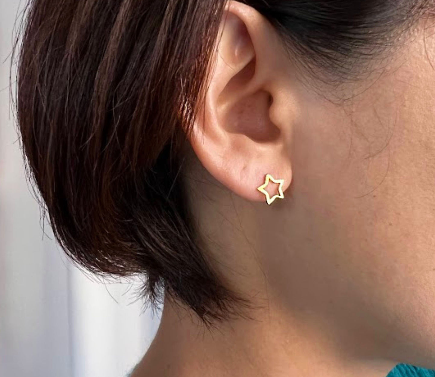 open star earring 1 (片耳) /K18