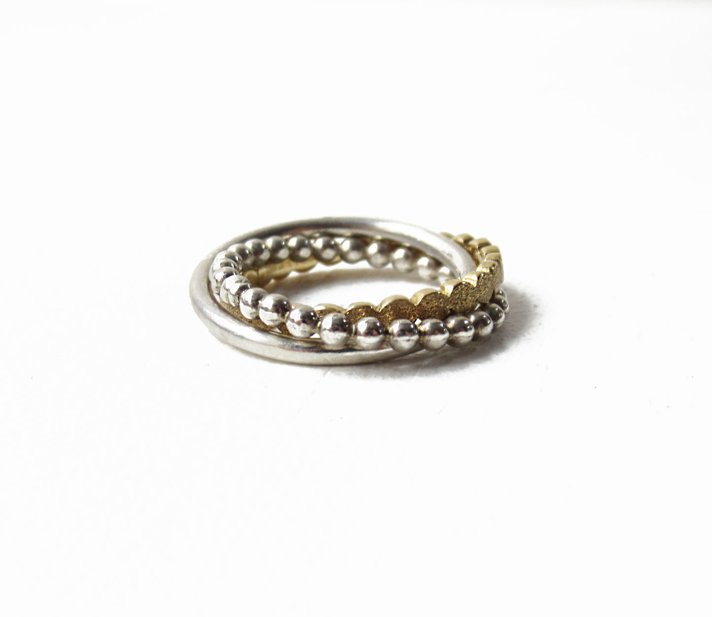 ren ring (K18 marumaru) / K18,silver
