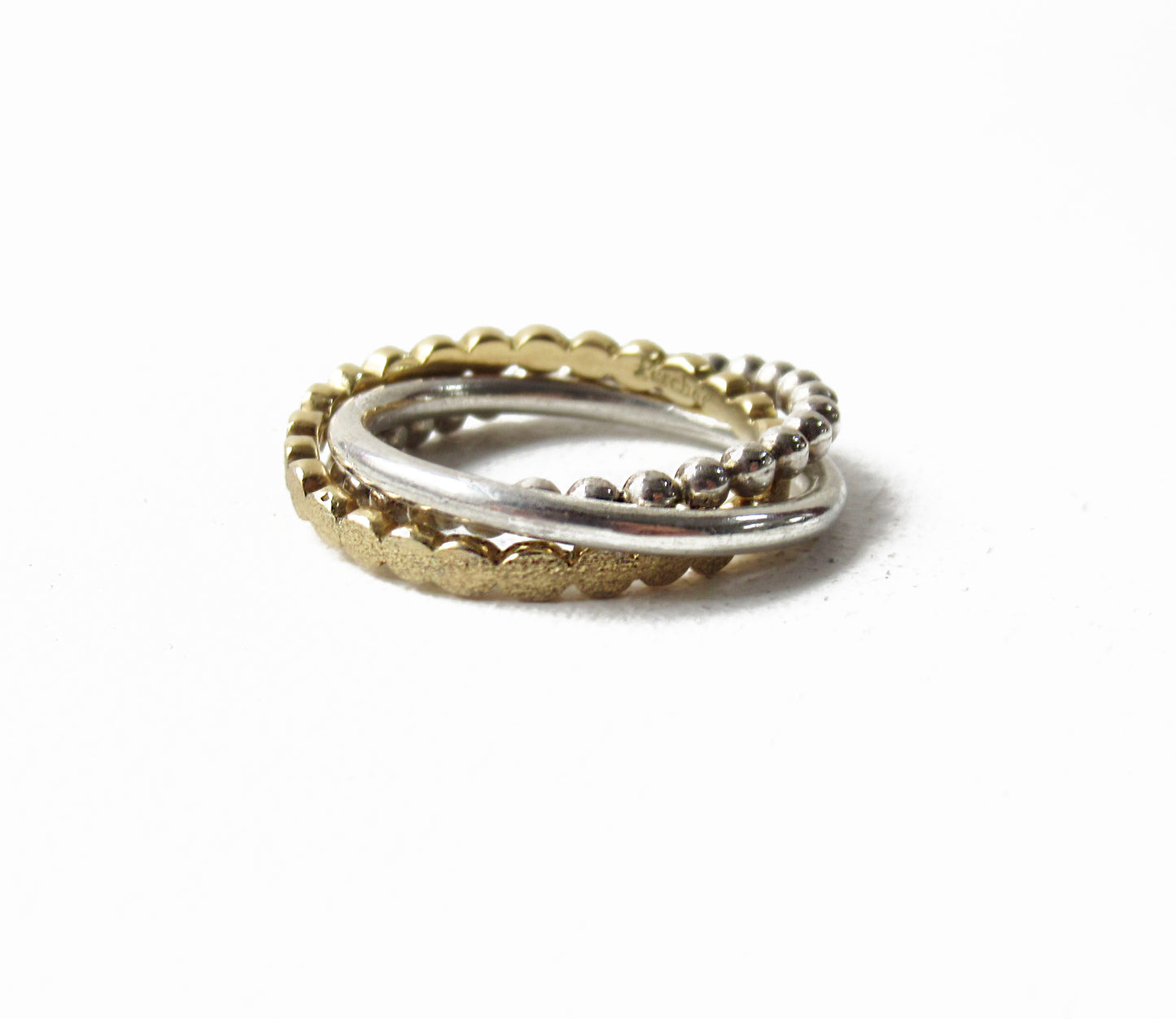 ren ring (K18 marumaru) / K18,silver