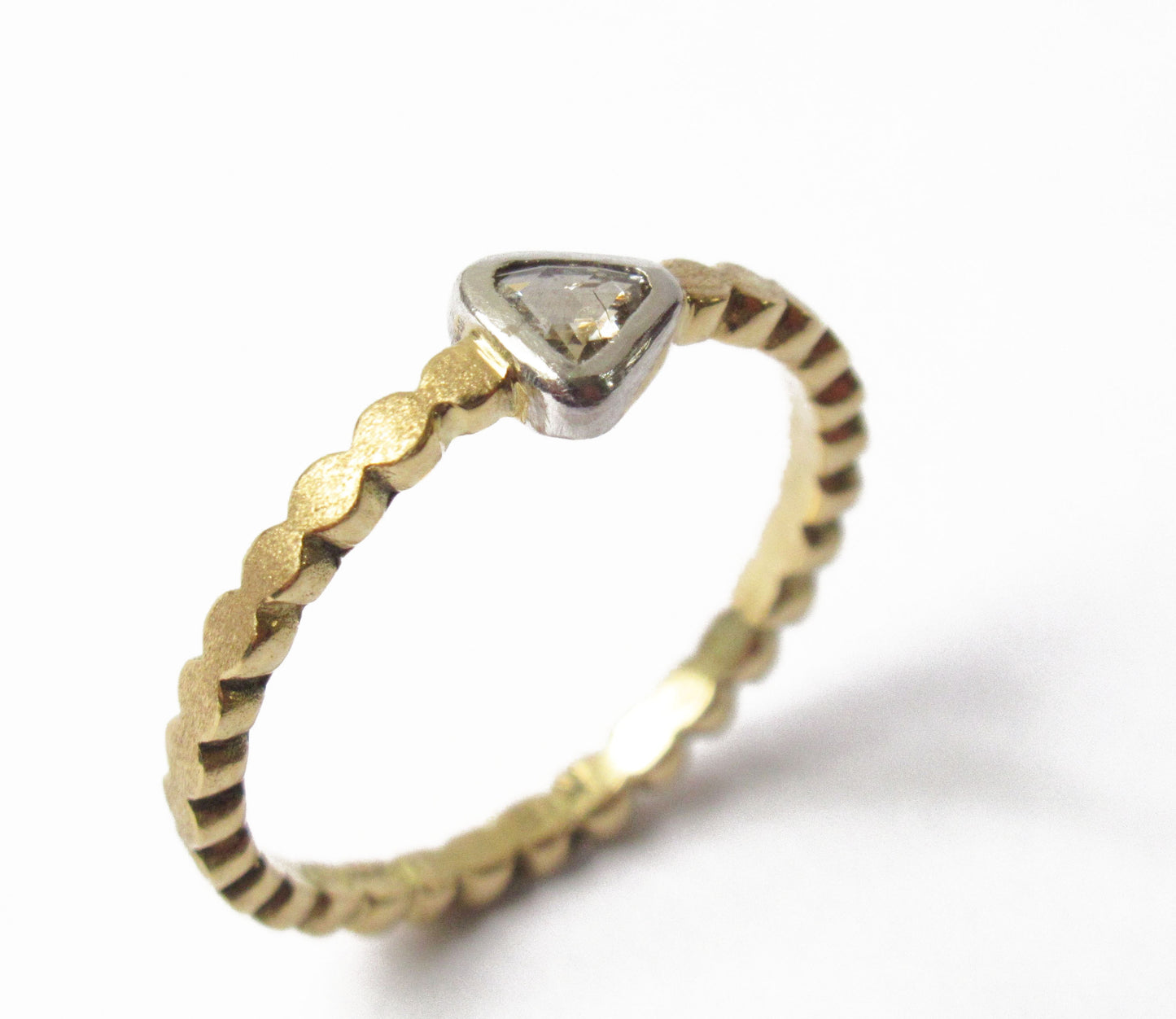 0.11ct diamond ring (K18 marumaru)  #11.5