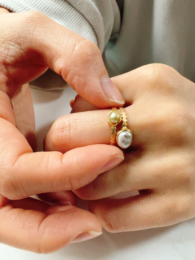 kerama pearl ring (13号) / K18