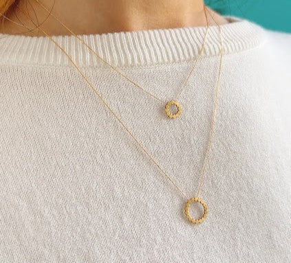 round marumaru necklace 2 / K18 (50cm)