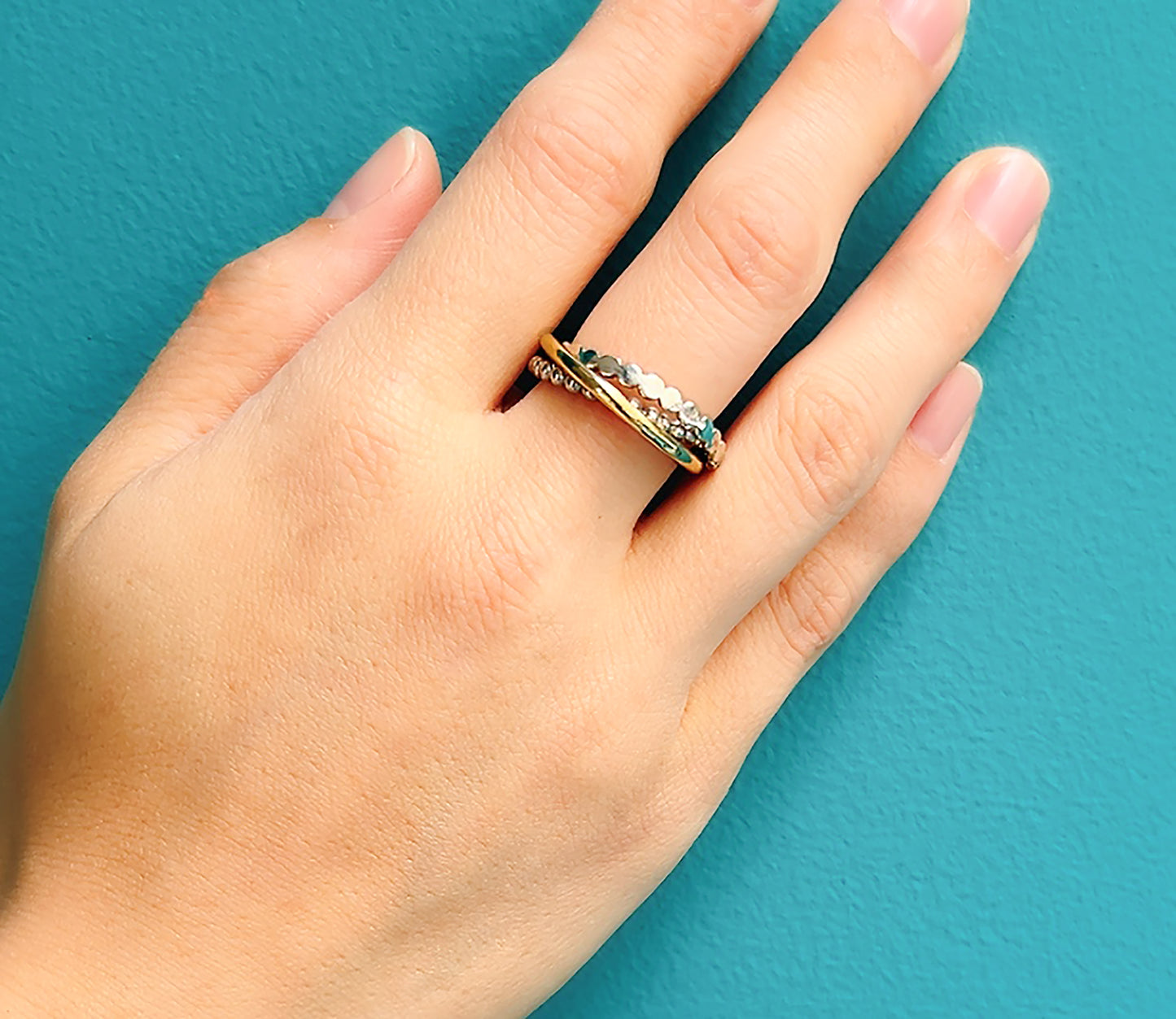 ren ring (K18 plain) / K18,silver