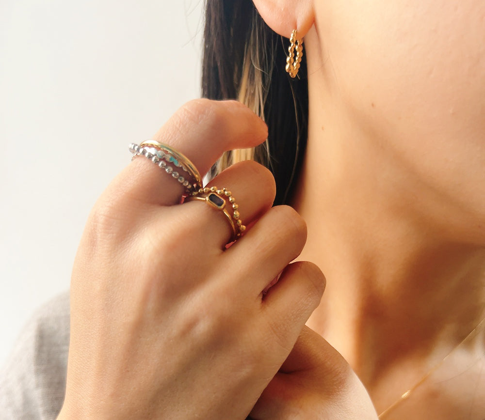 ren ring (K18 plain) / K18,silver