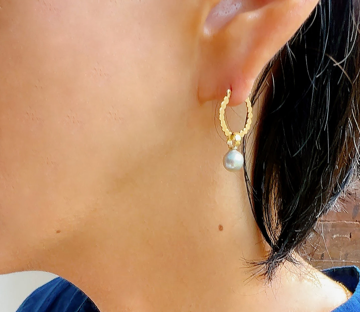 kerama pearl × marumaru charm top / K18