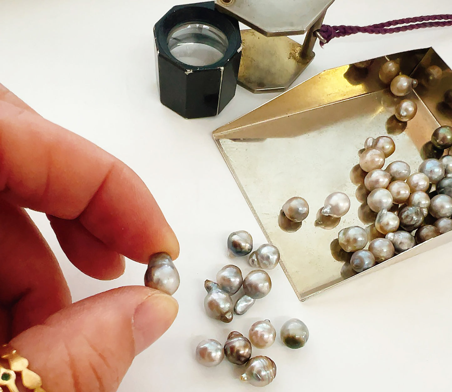 kerama pearl × marumaru charm top / K18