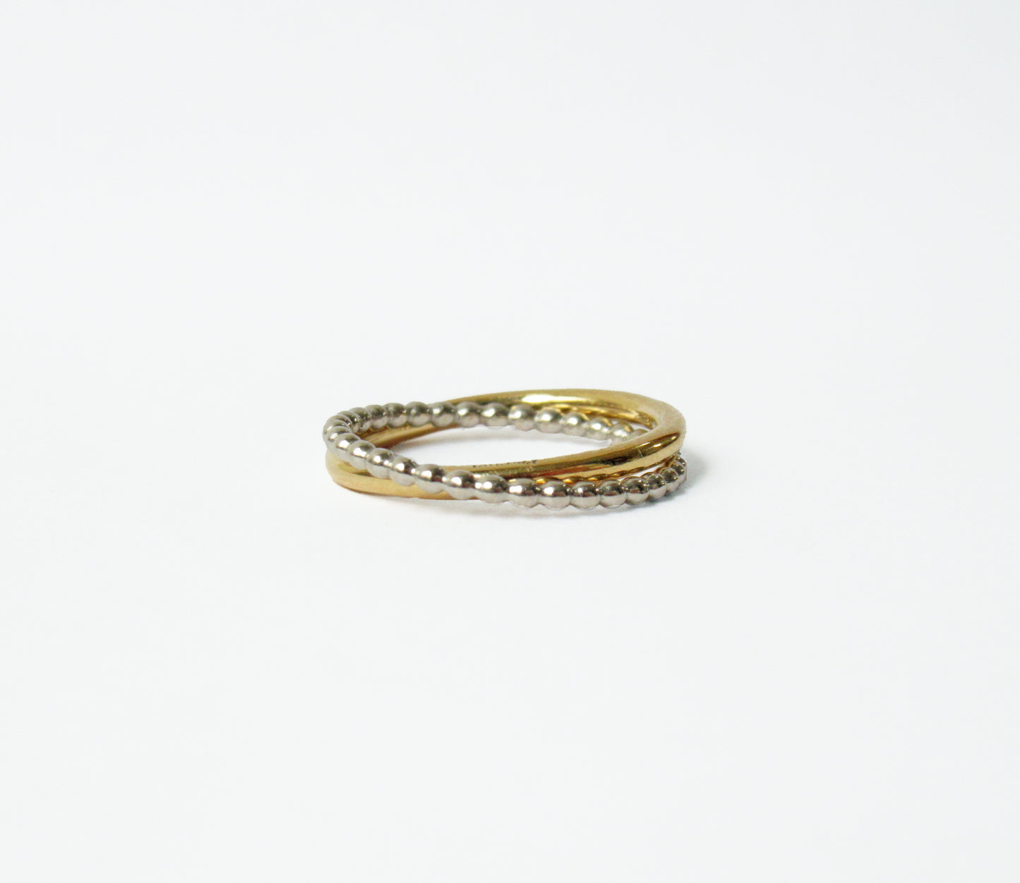 crossing marriage ring / K18,Pt900(tsubutsubu)