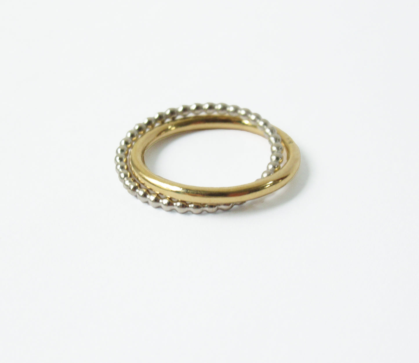 crossing marriage ring / K18,Pt900(tsubutsubu)