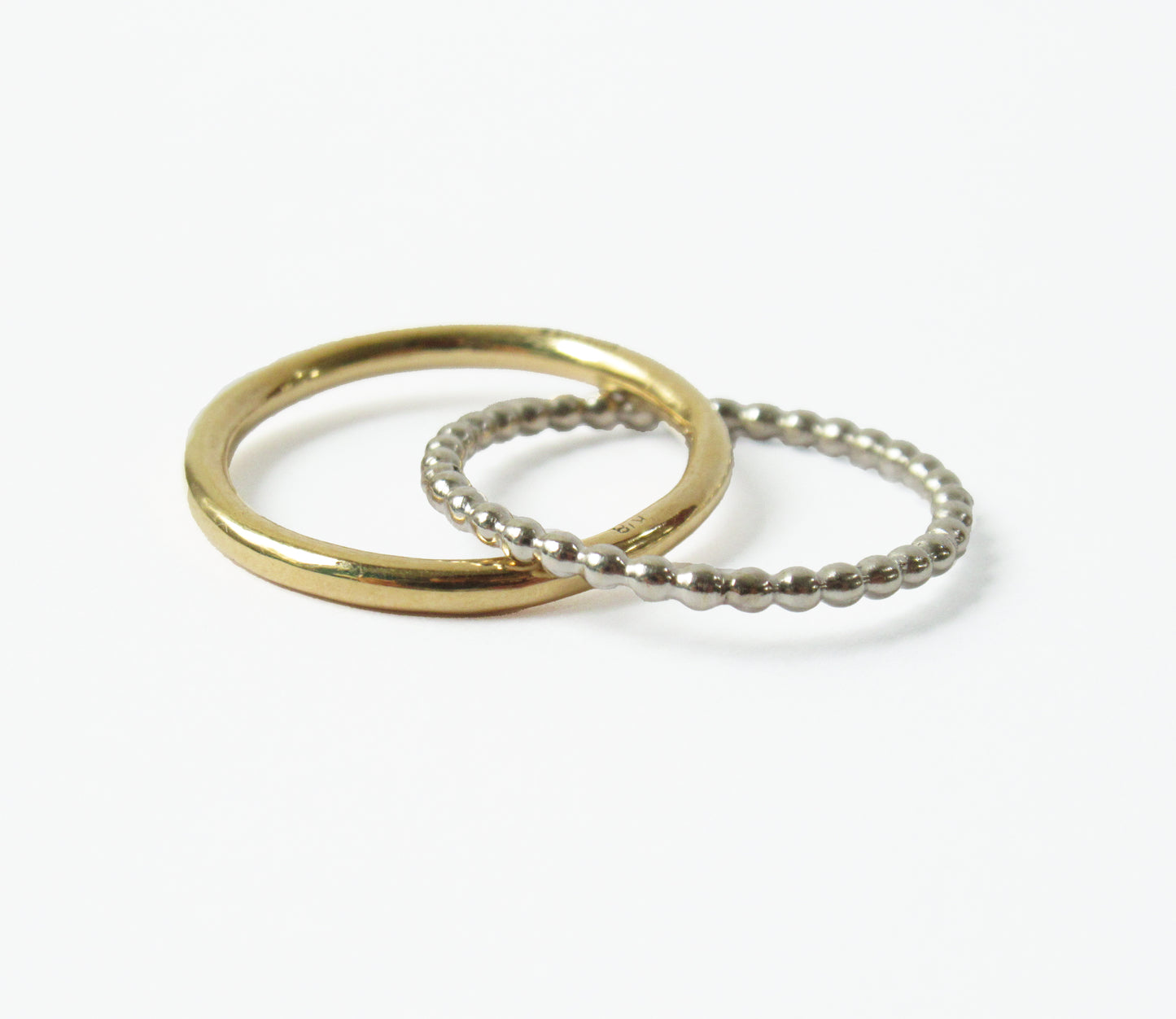 crossing marriage ring / K18,Pt900(tsubutsubu)
