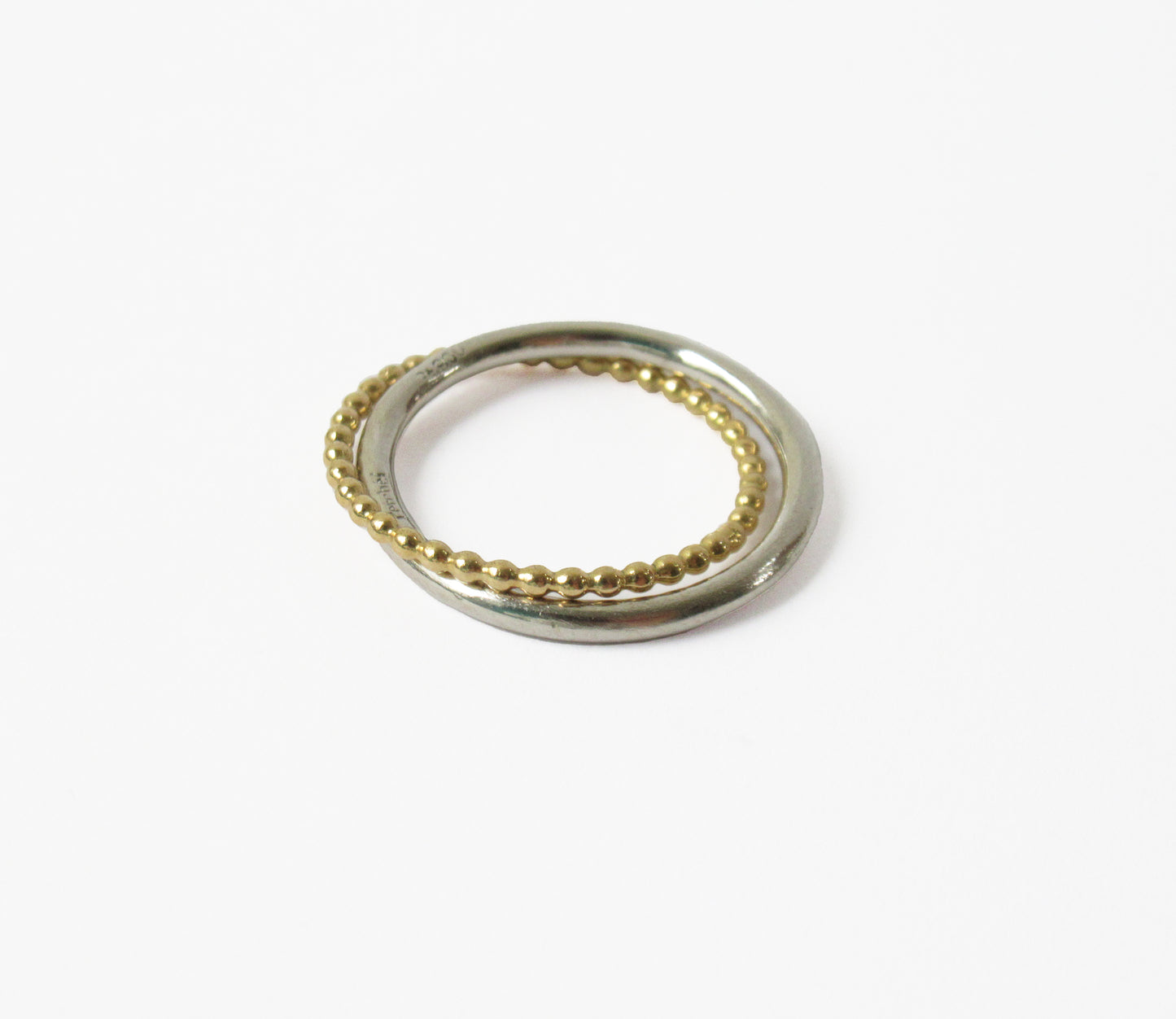 crossing marriage ring / Pt900,K18 (tsubutsubu)