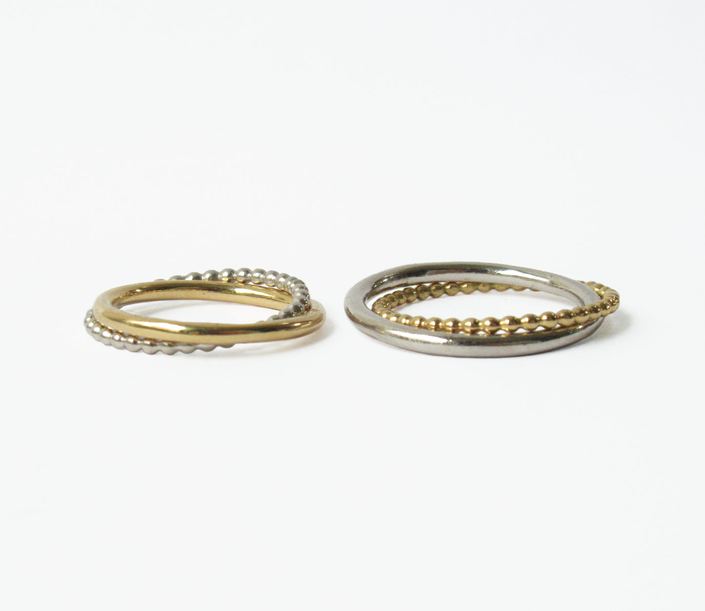 crossing marriage ring / Pt900,K18 (tsubutsubu)