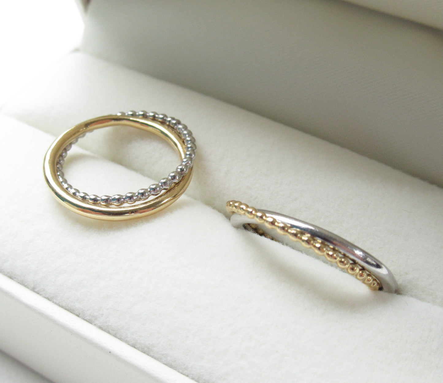 crossing marriage ring / K18,Pt900(tsubutsubu)