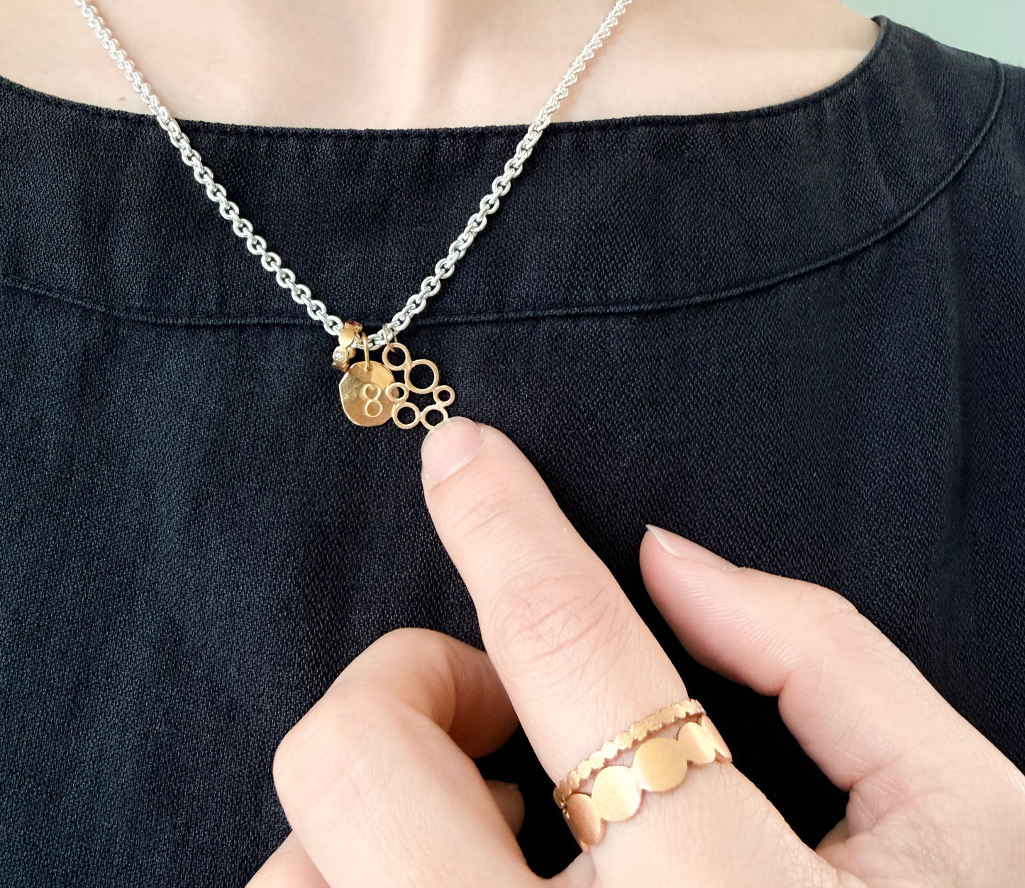 bubble charm 1 / K18