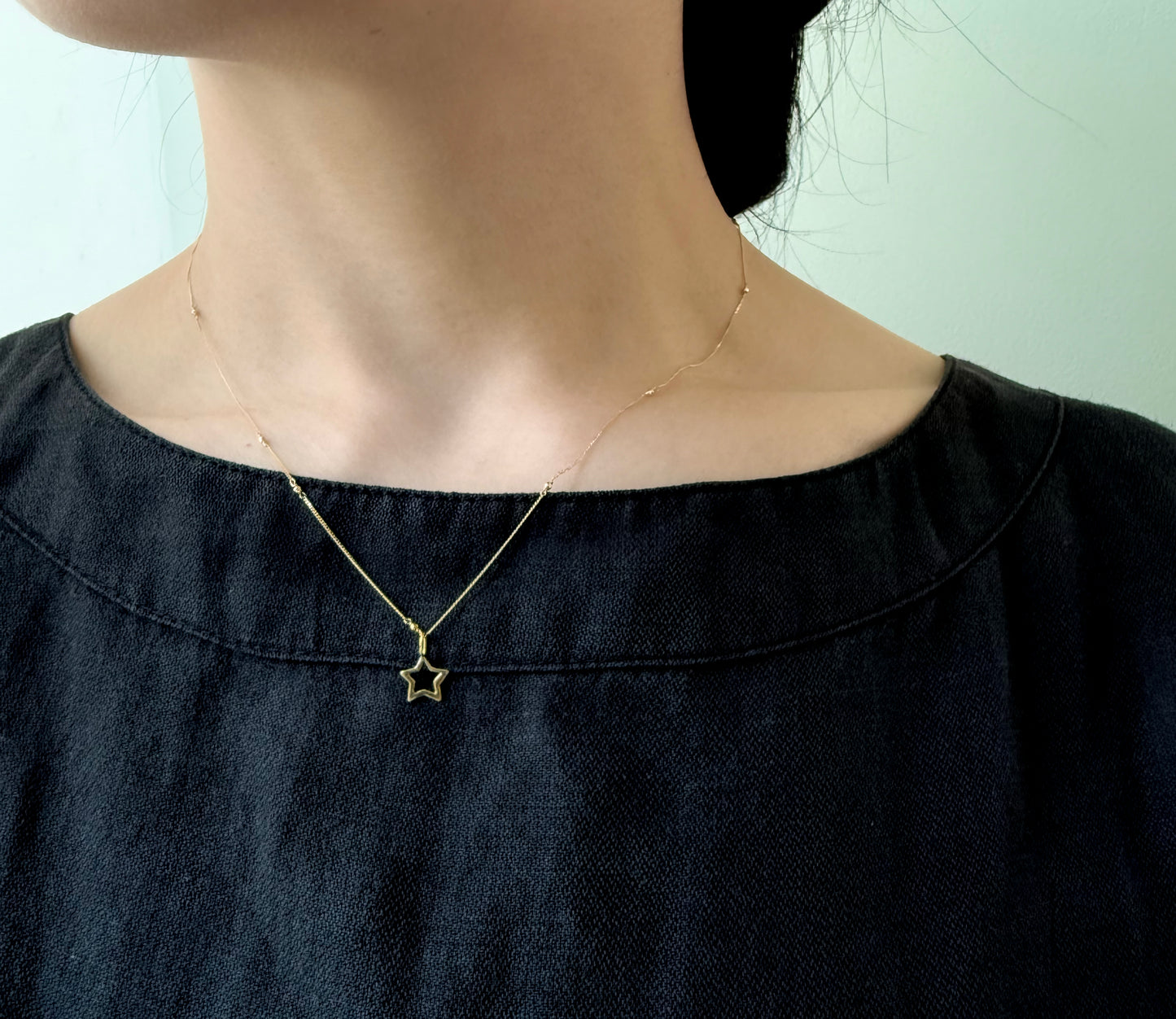 open star charm / K18