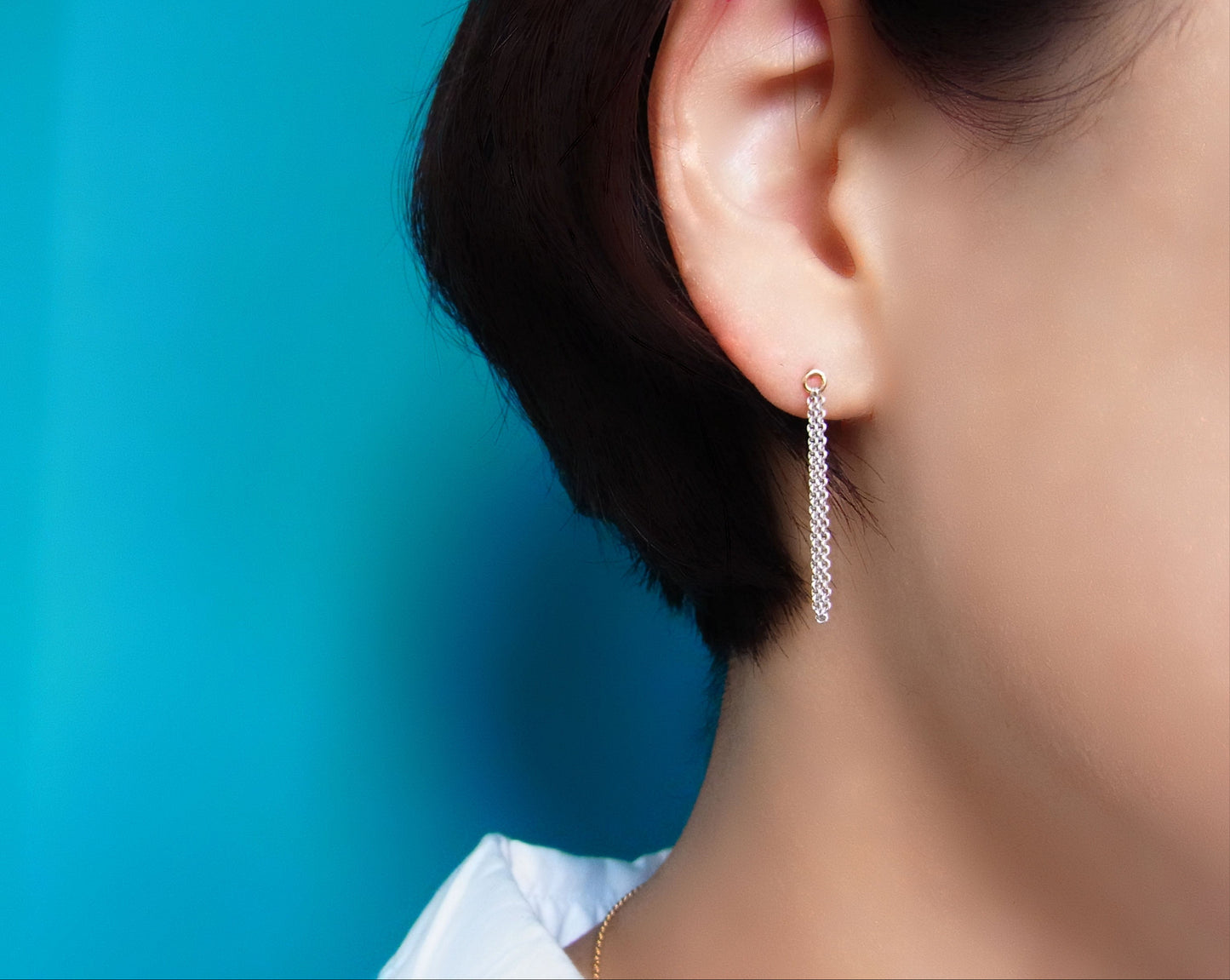 loop pierced earring 1 / Silver,K18 (片耳)