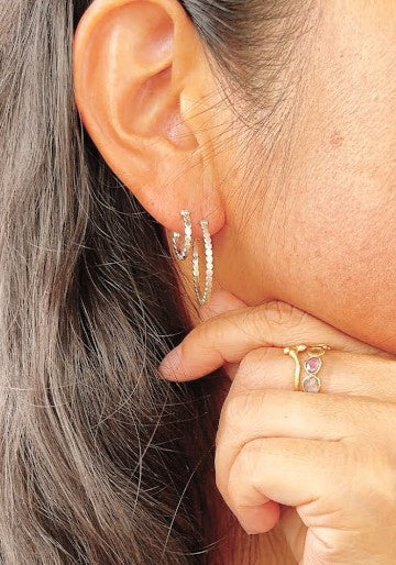 marumaru silver hoop earring (pierce) 1 / Silver (両耳)
