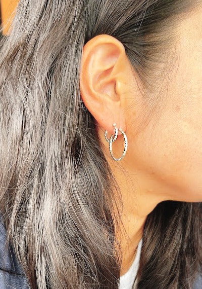 marumaru silver hoop earring (pierce) 1 / Silver (両耳)