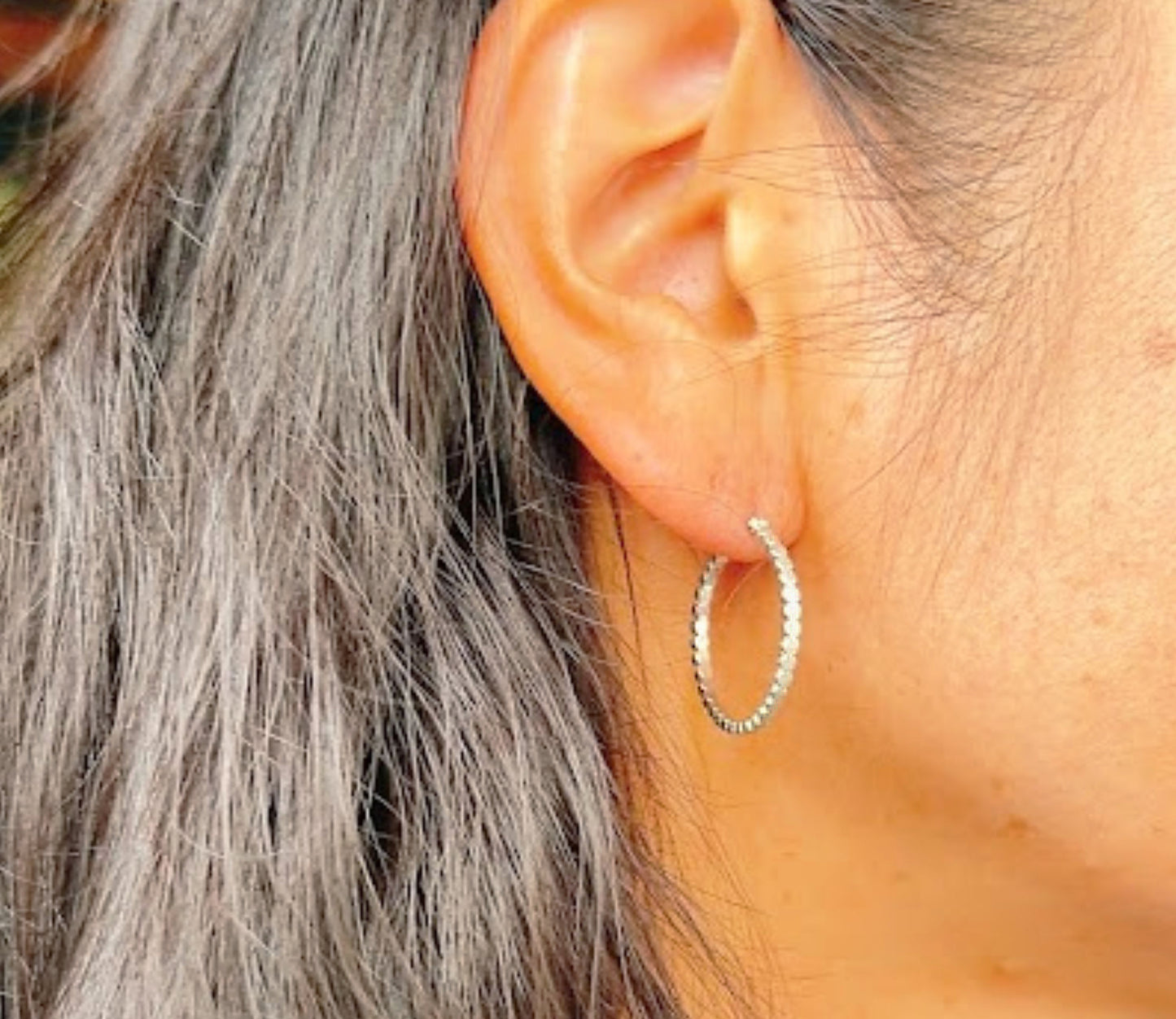 marumaru silver hoop pierced earring 2/ Silver (両耳)