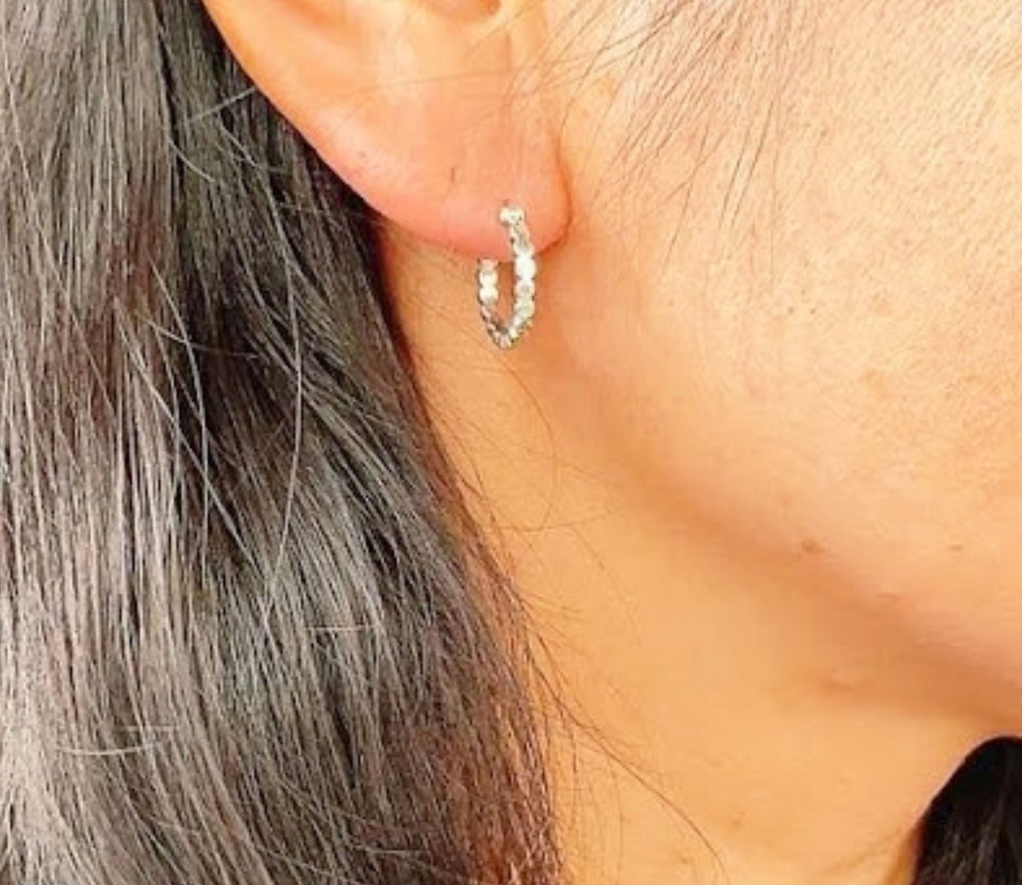marumaru silver hoop pierced earring 1 / Silver (両耳)