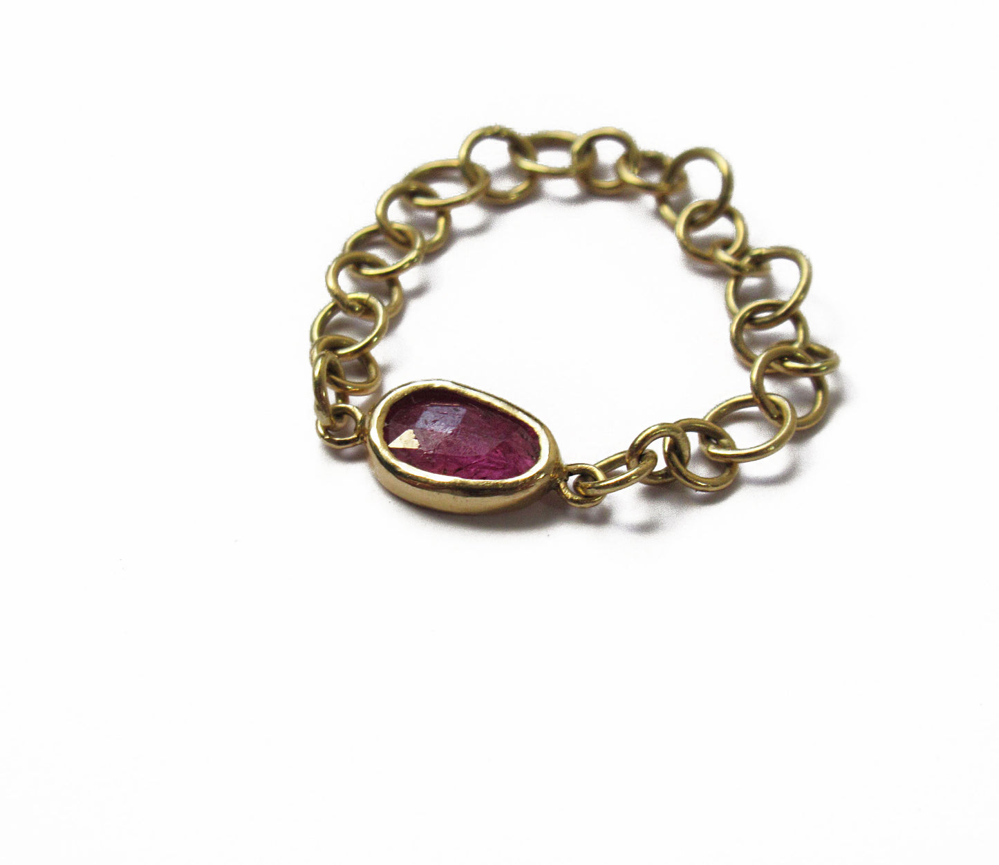bubble chain ring (unheated ruby)