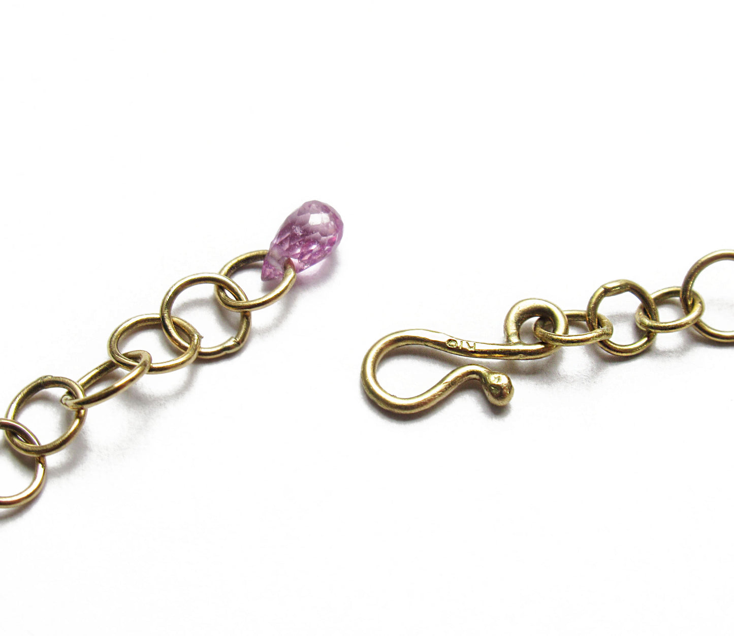 bubble chain bracelet (pink sapphire)