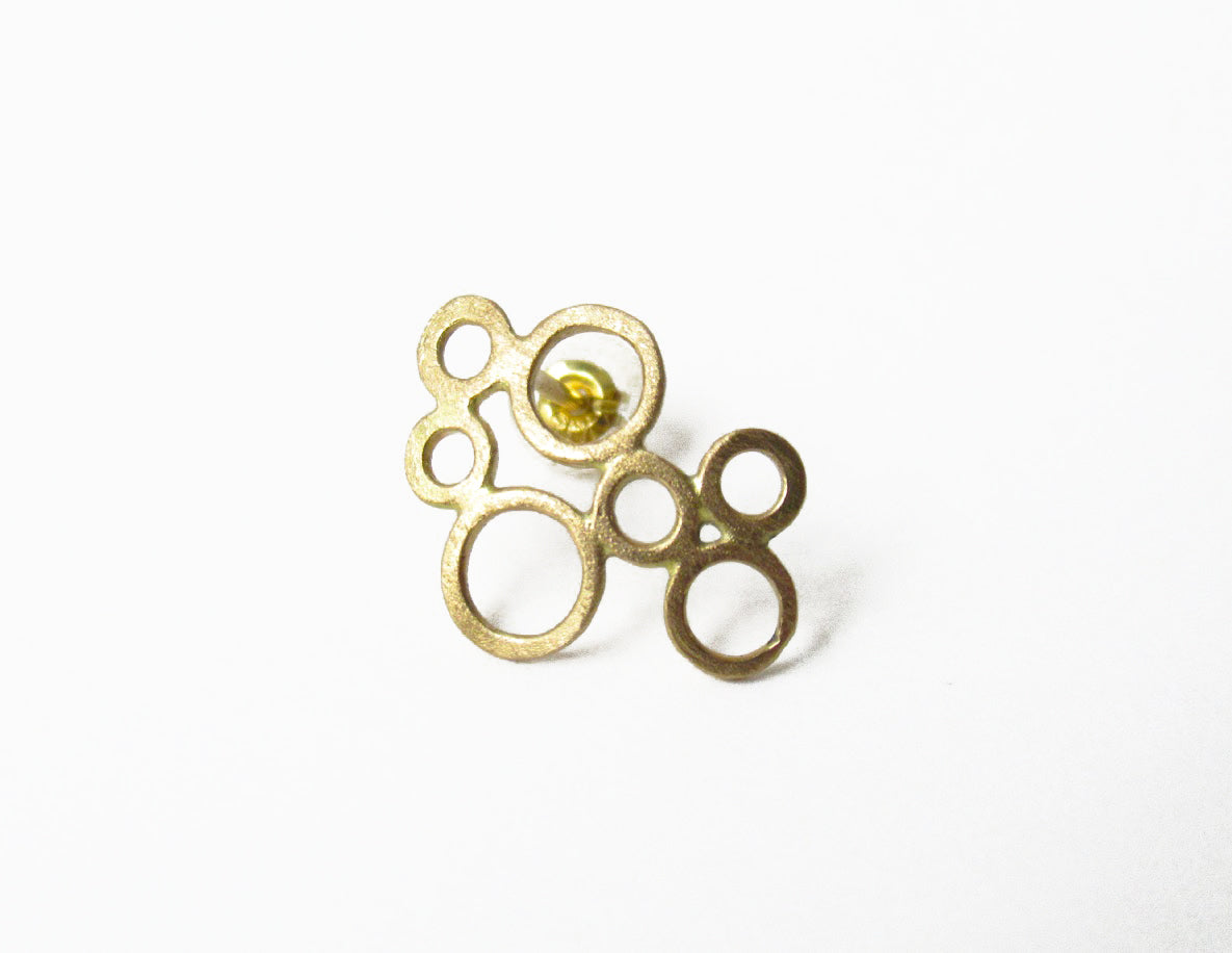 bubble pierced earring 2 / K18 (片耳)