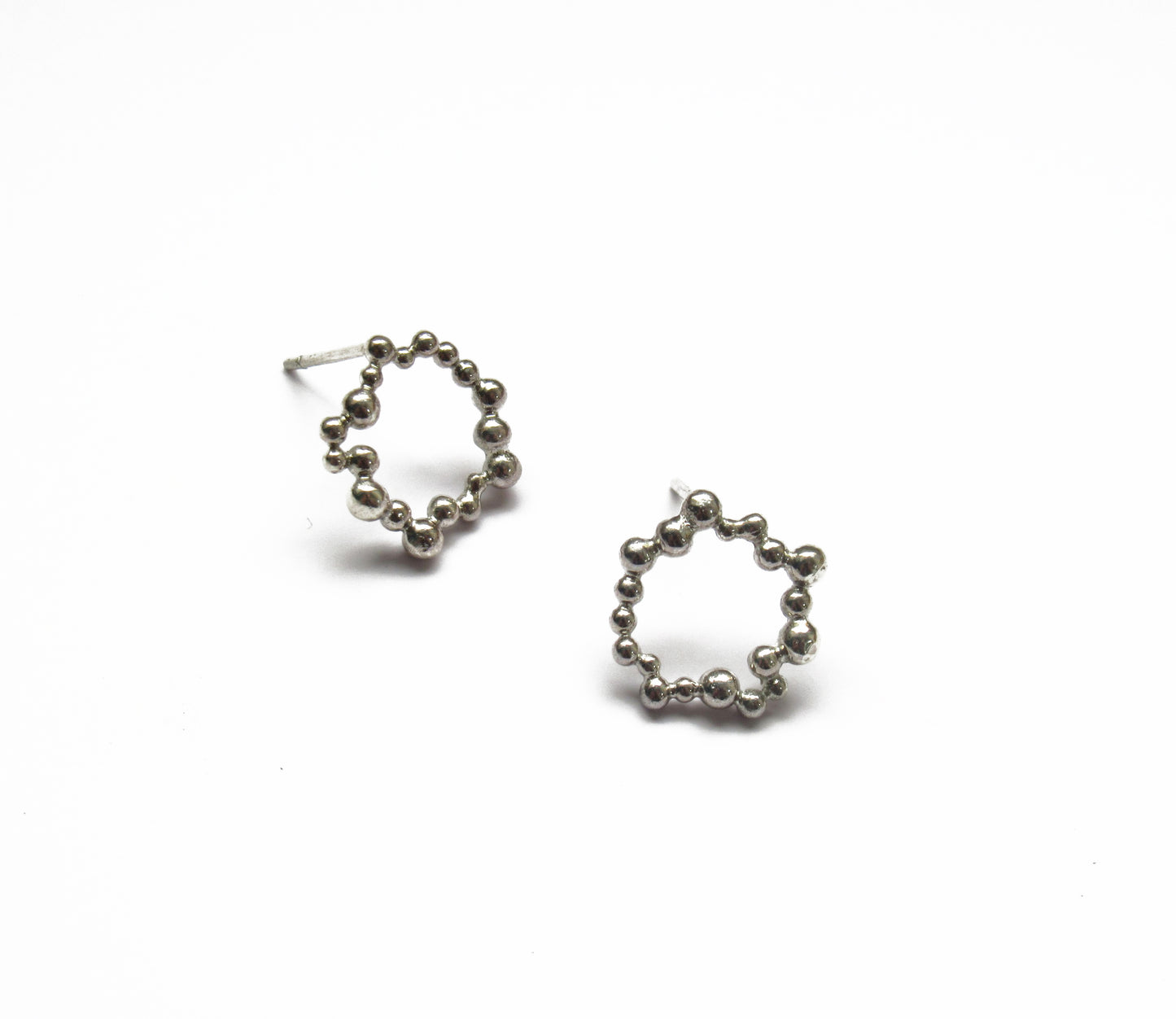 cell silver pierced earring / Silver (両耳)