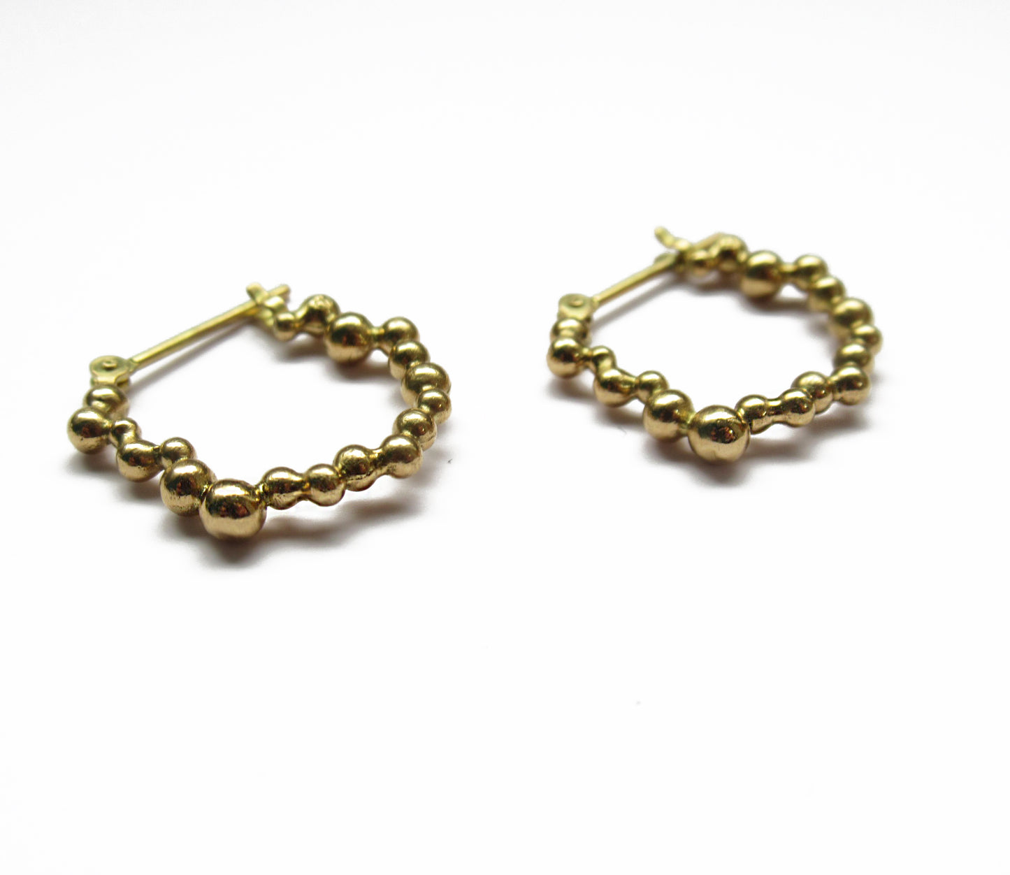 cell hoop pierced earring / K18 (片耳)