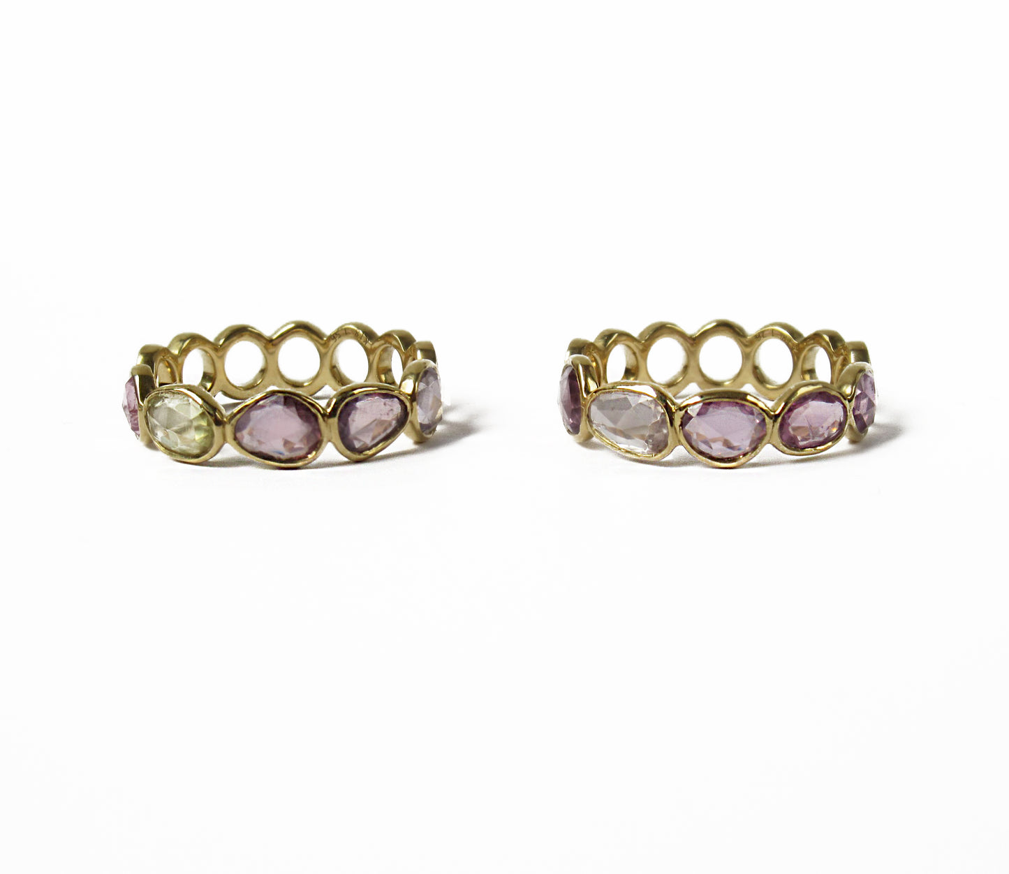 sapphire × circle half eternity ring (11号) / K18