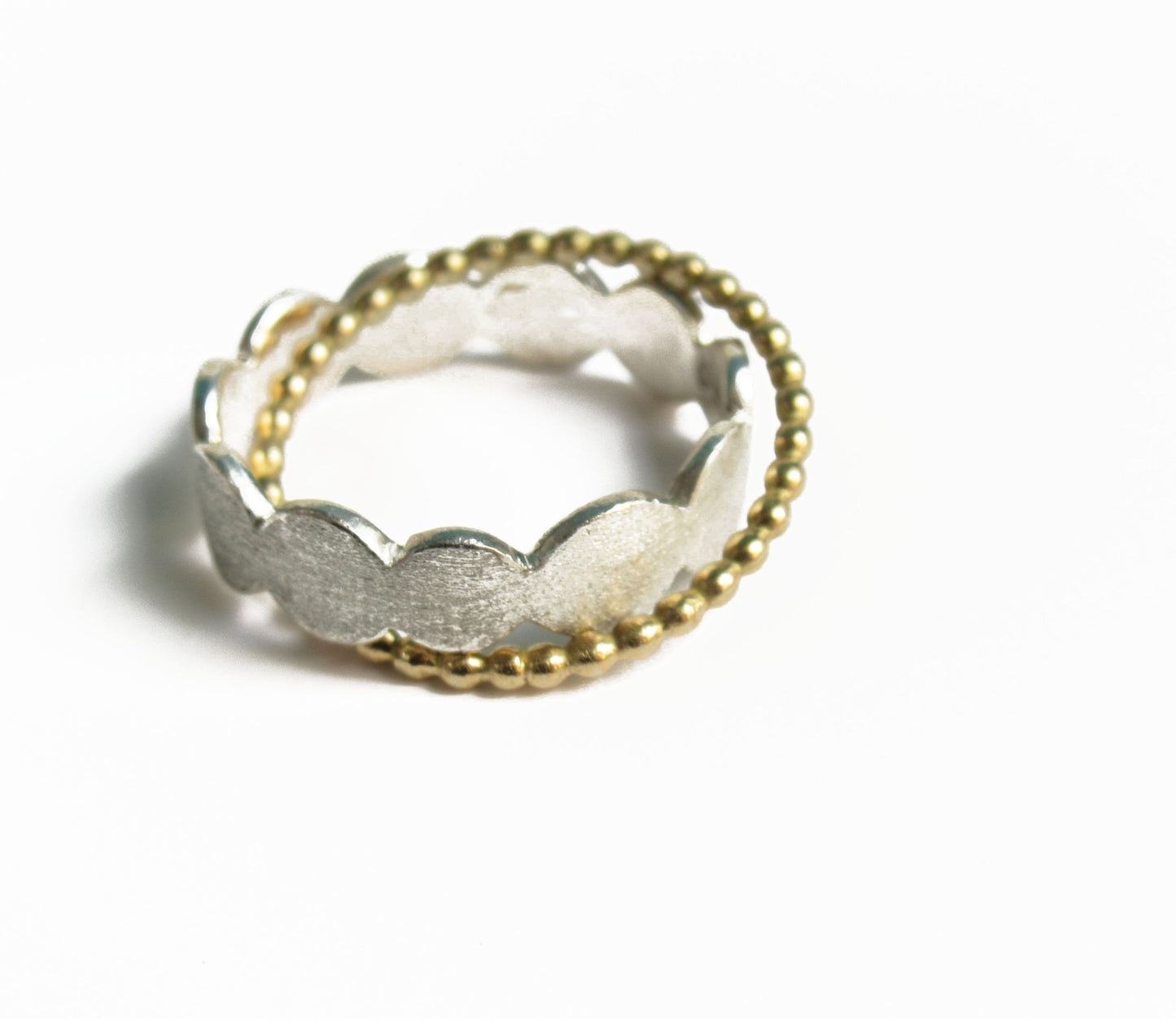 crossing silver marumaru ring 4 / Silver,K18