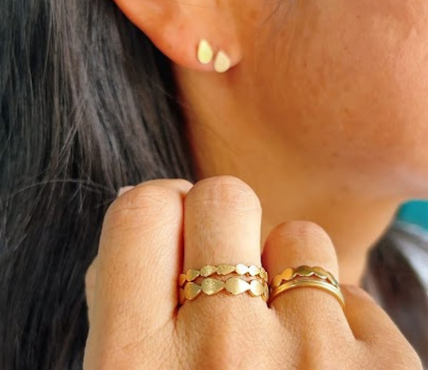 petit drop pierced earring(片耳)/ K18