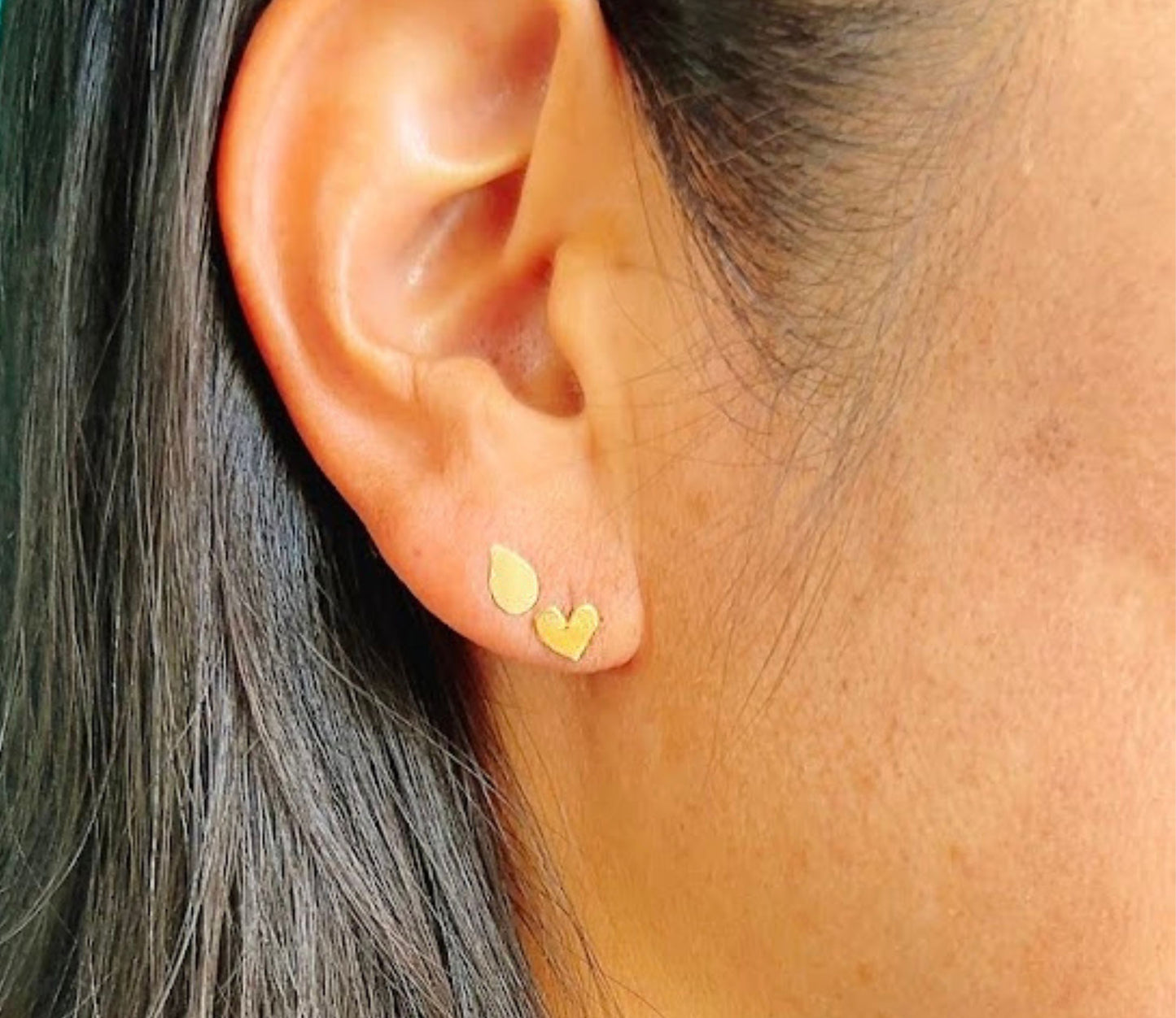 petit drop pierced earring(片耳)/ K18